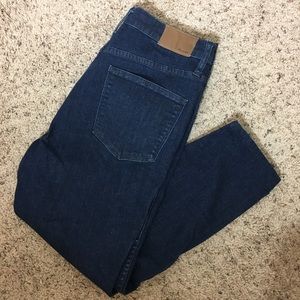 Madewell 11.5” Rise Cropped Dark Wash Jeans